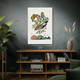 Northern Wheatear & Butterflies Botanical Art Print