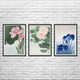 Flowers Ukiyo-e Wall Art Set of 3