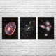 JWST Galaxies Space Wall Art Set of 3