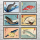 Fish Ukiyo-e Wall Art Set of 6