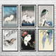 Birds Ukiyo-e Wall Art Set of 6