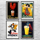 Beer Vintage Ad Wall Art Set of 4