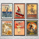 Bicycle Vintage Ad Wall Art Set of 6