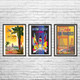 TWA Vintage Travel Art Set of 3