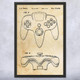 Nintendo 64 Controller Patent Wall Art