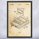 Nintendo Super Famicom Patent Wall Art