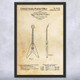 Gibson Flying V Electric Guitar Patent Wall Art