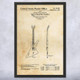 Gibson Futura Electric Guitar Patent Wall Art