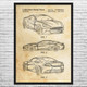 Vanquish Sports Car Patent Wall Art