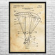 Paragliding Chute Patent Wall Art
