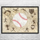 Baseball Cave Art Print
