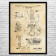 Bass Guitar Patent Wall Art