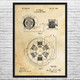 Nikola Tesla Alternating Motor Patent Wall Art