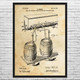Beer Keg & Tap Patent Wall Art
