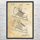 Hockey Ice Skate Patent Wall Art