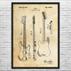 1953 Bass Guitar Patent Wall Art