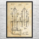 Fire Hydrant Patent Wall Art