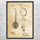 Banjo Patent Wall Art