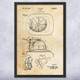 Fire Fighters Helmet Patent Wall Art