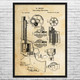Old West Pistol Patent Wall Art