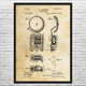 Fire House Alarm Bell Patent Wall Art