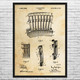 Turbine Blades Patent Wall Art