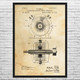 Nikola Tesla AC Current Generator Patent Wall Art