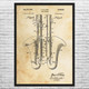 Bass Clarinet Patent Wall Art