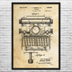 Sweeney Typewriter Patent Wall Art