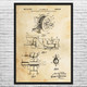 Water Ski Towline Patent Wall Art