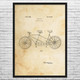 Tandem Bike Patent Wall Art
