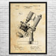 Light Microscope Patent Wall Art