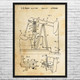 Oil Well Pump Jack Patent Wall Art