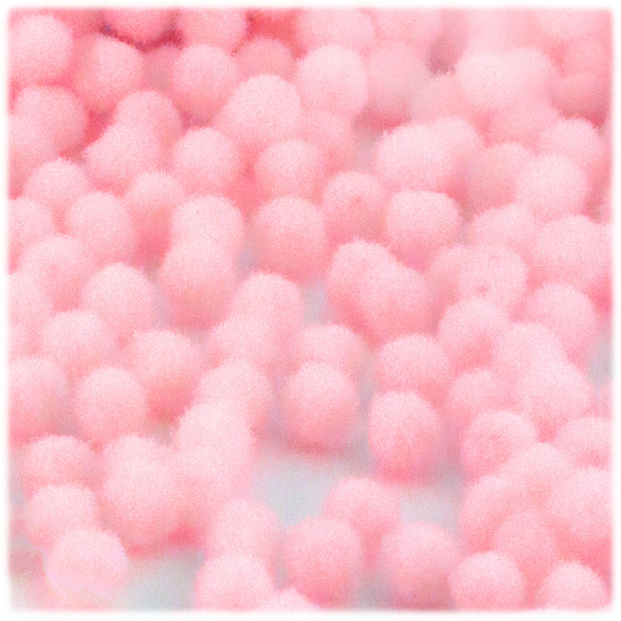 Pom Poms, solid Color, 0.5-inch (12mm), 100-pc, Light Pink