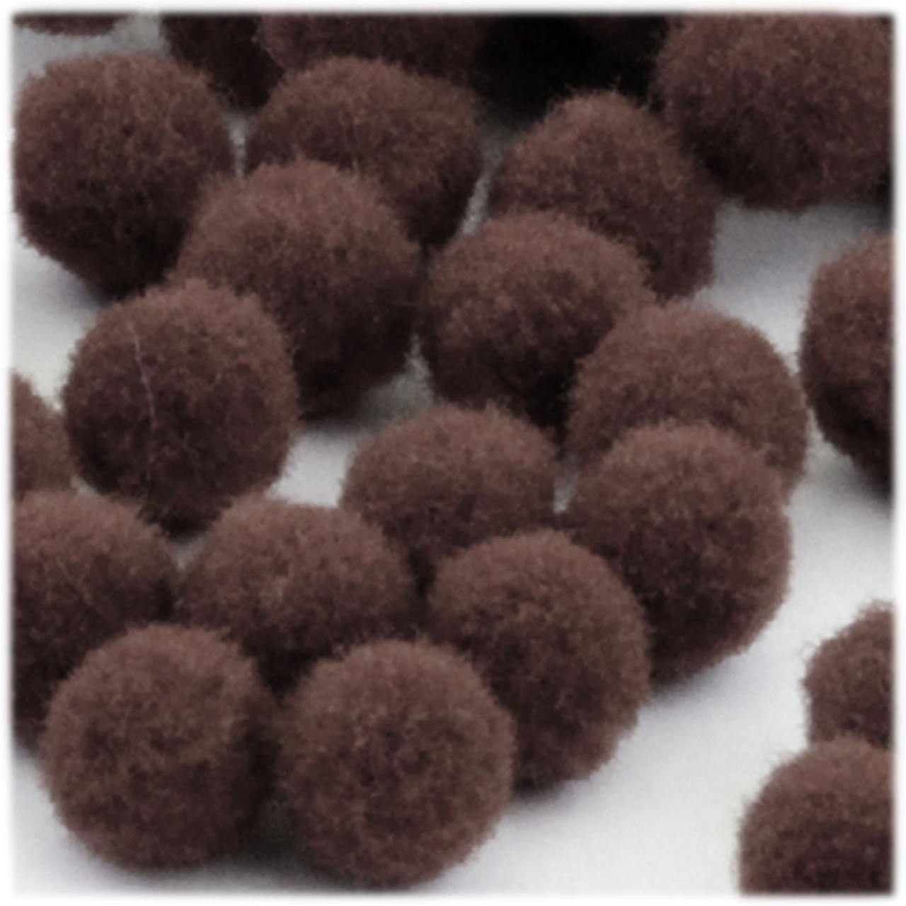 Acrylic Pom Pom, 25mm, 500-pc, Coffee Brown