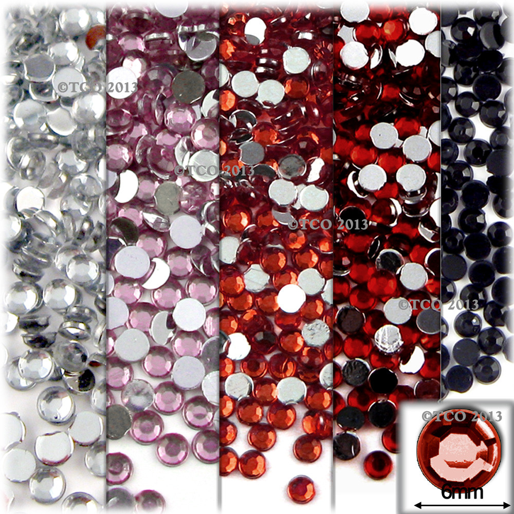 5-Pack Set (5X - 144-Piece) | 6mm Rhinestones | Red Tones 2