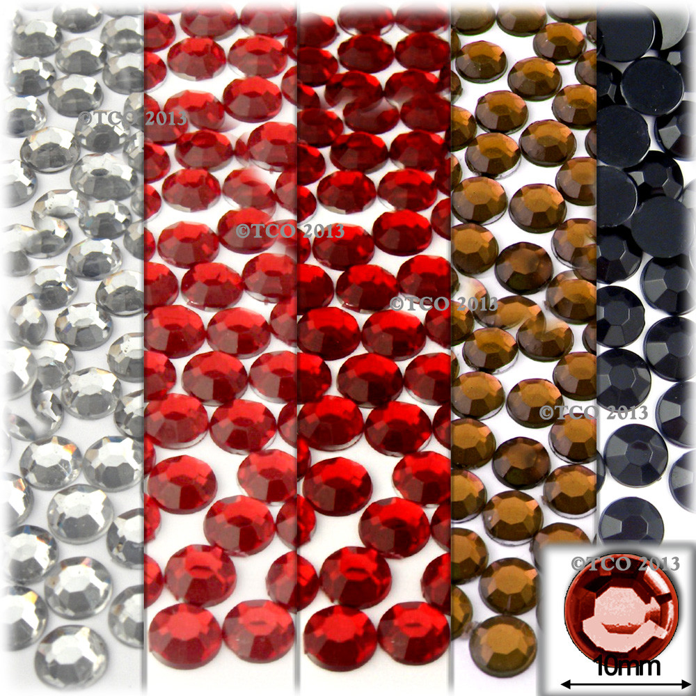 5-Pack Set (5X - 144-Piece) | 10mm Rhinestones | Red Tones