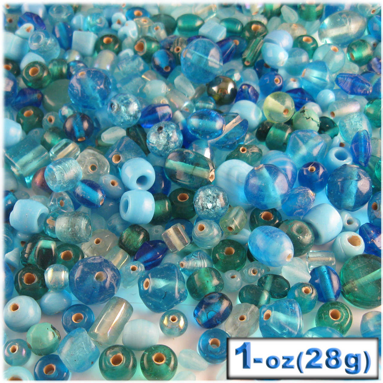 The Crafts Outlet Glass Beads, Assorted Shapes, 6-12mm, 1-LB, Rose