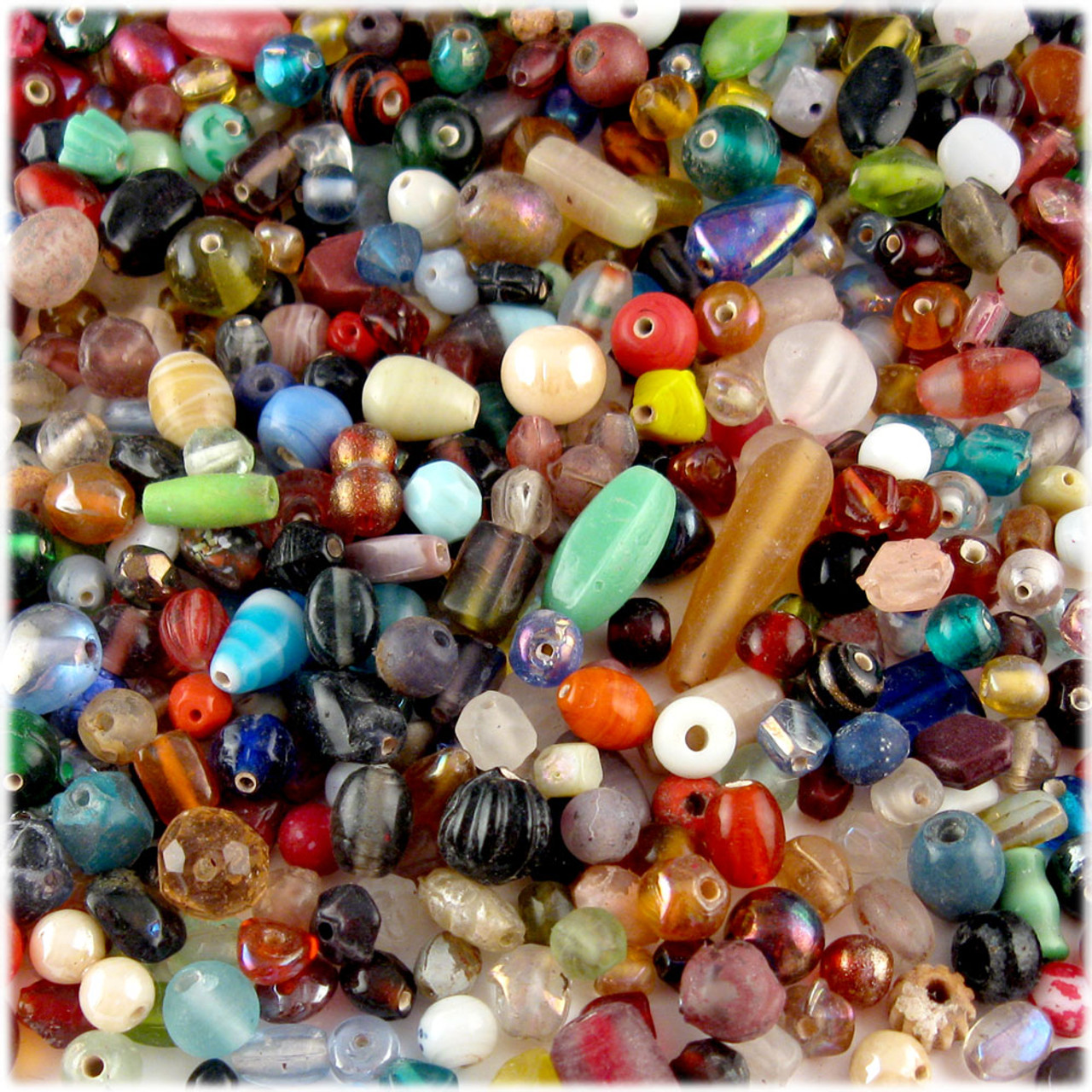 Mixed Lot Of Glass Beads For Jewelry Making Different Sizes And