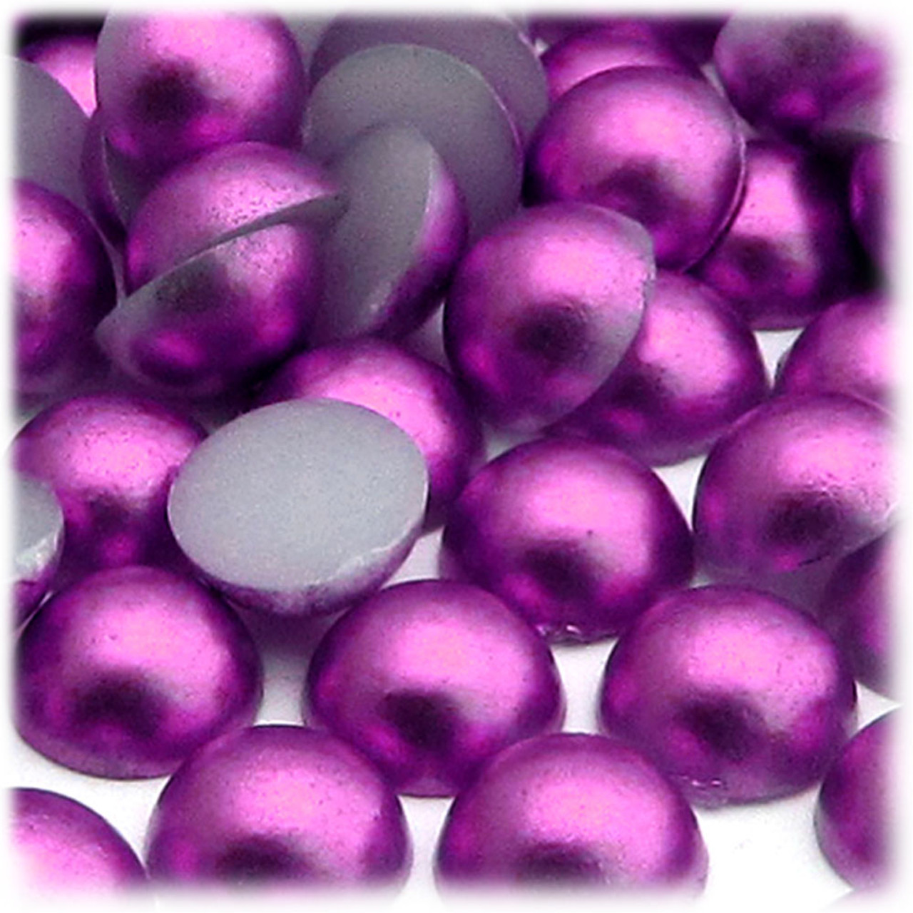 Half Dome Pearl, Plastic beads, 10mm, 144-pc