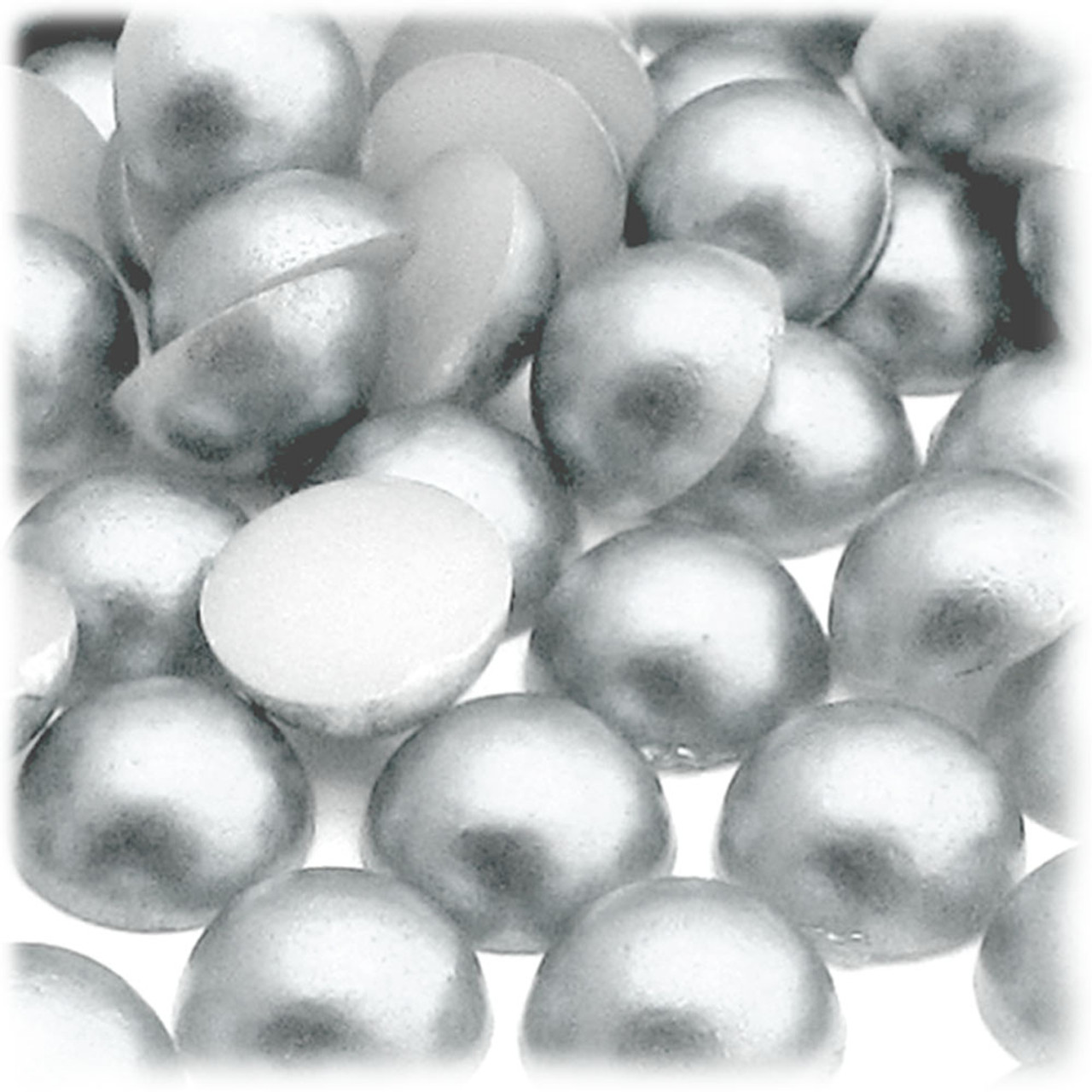 The Crafts Outlet Plastic Pearl, Half Dome, 12mm, 144-pc, Pearl White