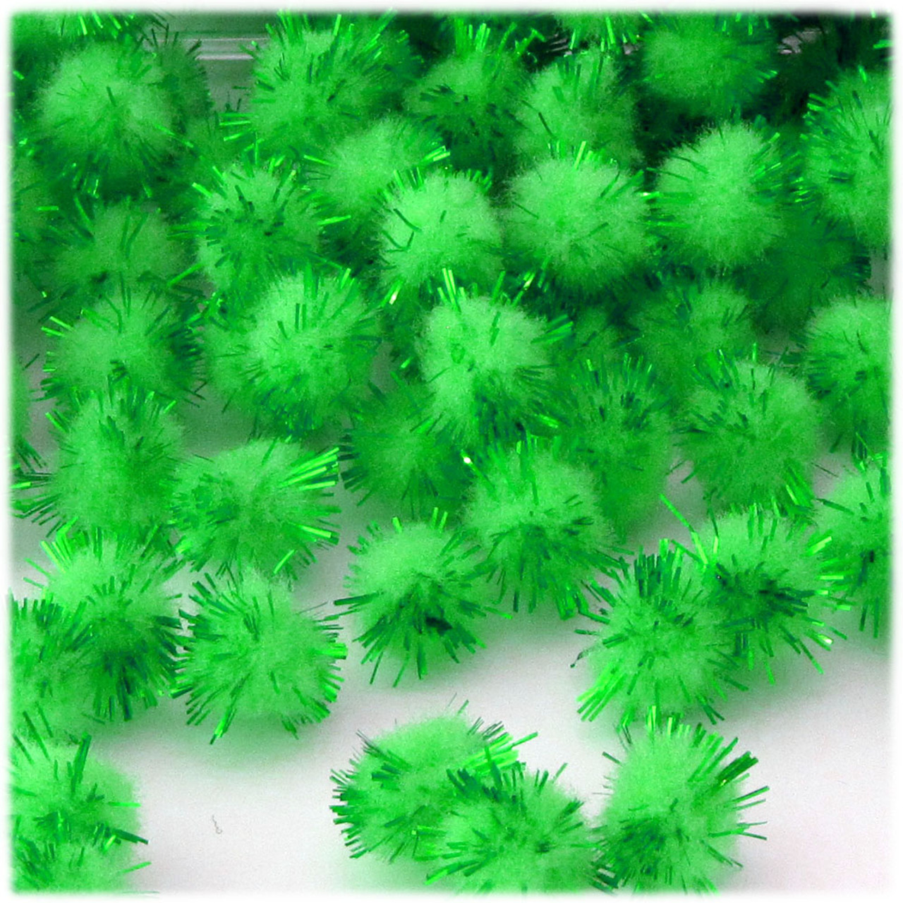 green pom poms