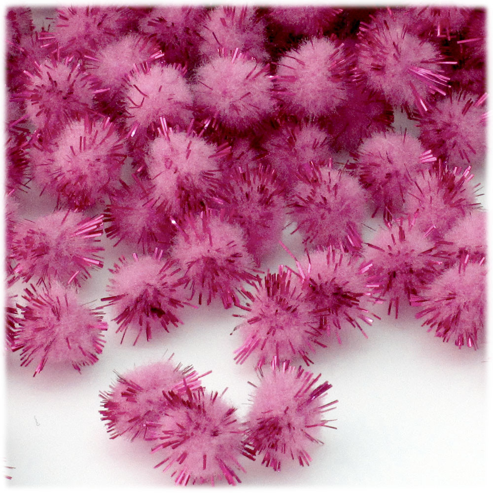 Pink Spom Pom Pom | 12mm | 100-pc | Pink | Crafts Outlet