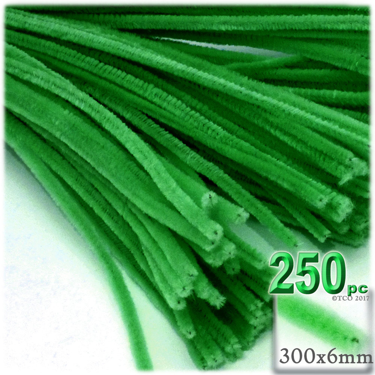 chenille Stems, 12-in, 250-pc, Light Green