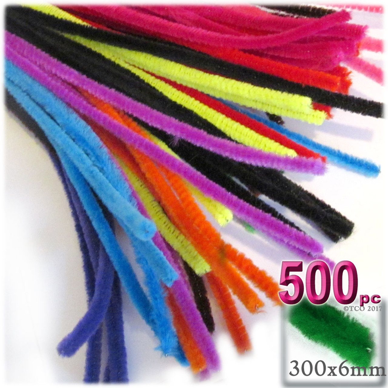 Chenille Stems, Pipe Cleaner, 12-inch (30-cm), 500-pc, Pastel Mix