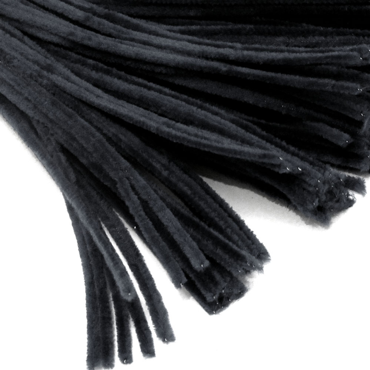 Pipe Cleaners / Chenille Stems: Black (100) [10166-90] 