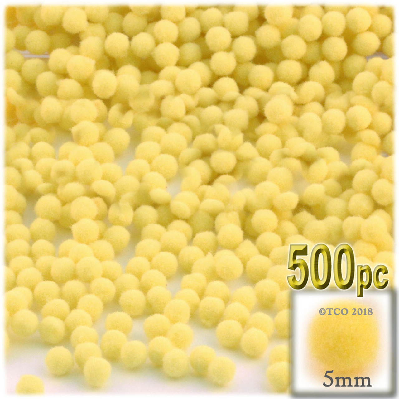 Acrylic Pom | 5mm | 1,000-pc Yellow Outlet