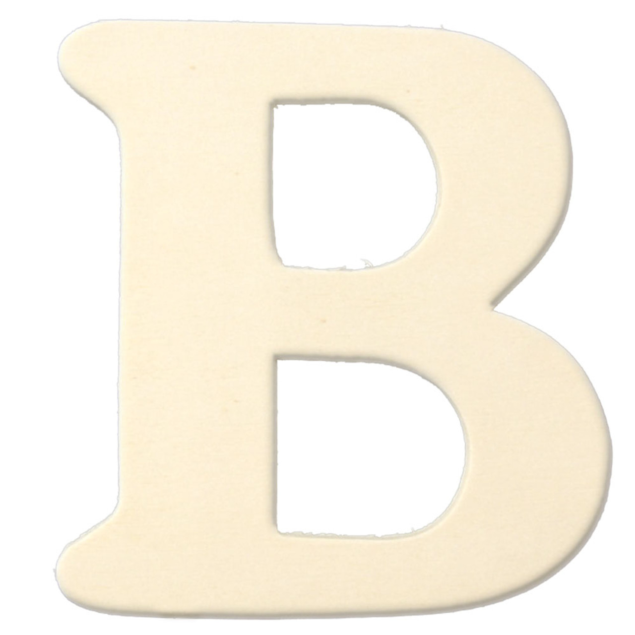 Unfinished Wood, 3-in, 4mm Thick, Letter, Letter B