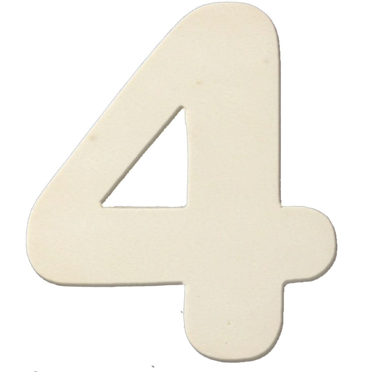 The Crafts Outlet Wooden Numbers, Unfinished Plywood, 3-In, 1-Pc, Number 4