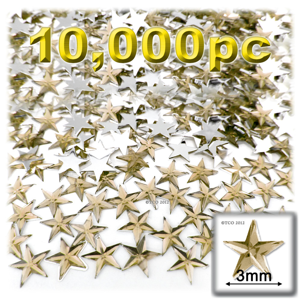Star Rinstones Rhinestones | Flatback | Star | 3mm | 10,000-pc | Champagne Yellow ...